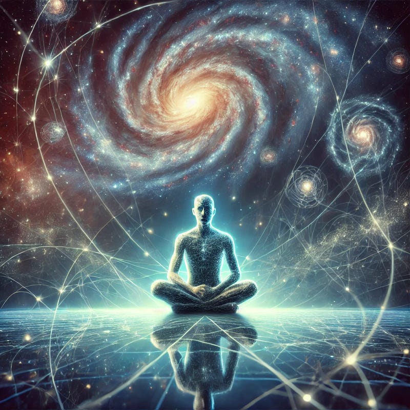 In the quiet moments of reflection, the boundaries between self and cosmos dissolve. We are not separate from the universe — we are its echoes, experiencing the infinite story of existence through the lens of our fleeting consciousness.