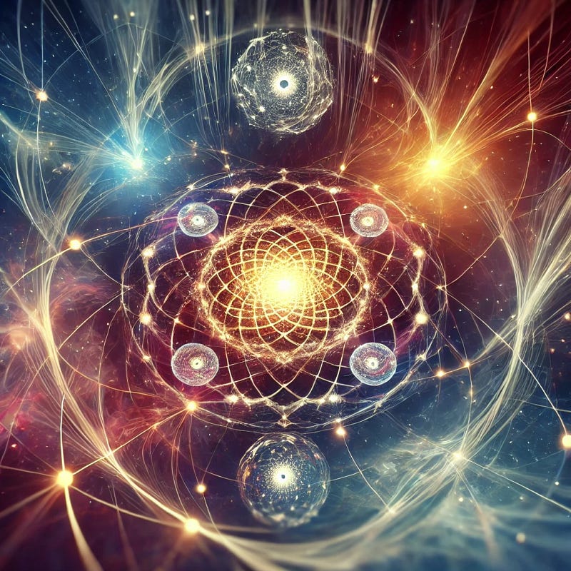 Beneath the solidity of reality lies a hidden web of quantum information — dynamic, interconnected, and brimming with potential. Every particle, every force, every pattern we see is written in this universal code, the foundation of a cosmos always becoming something more.